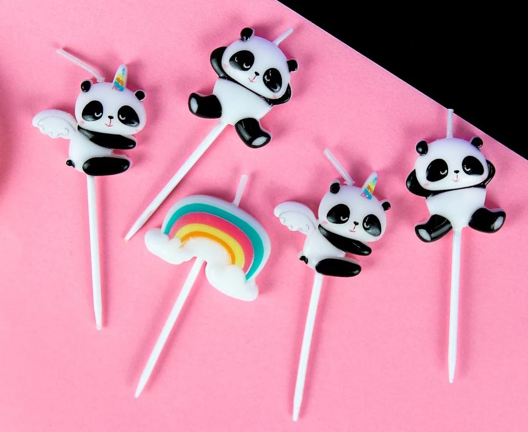 Świeczki pikery Panda, 5 szt. KK