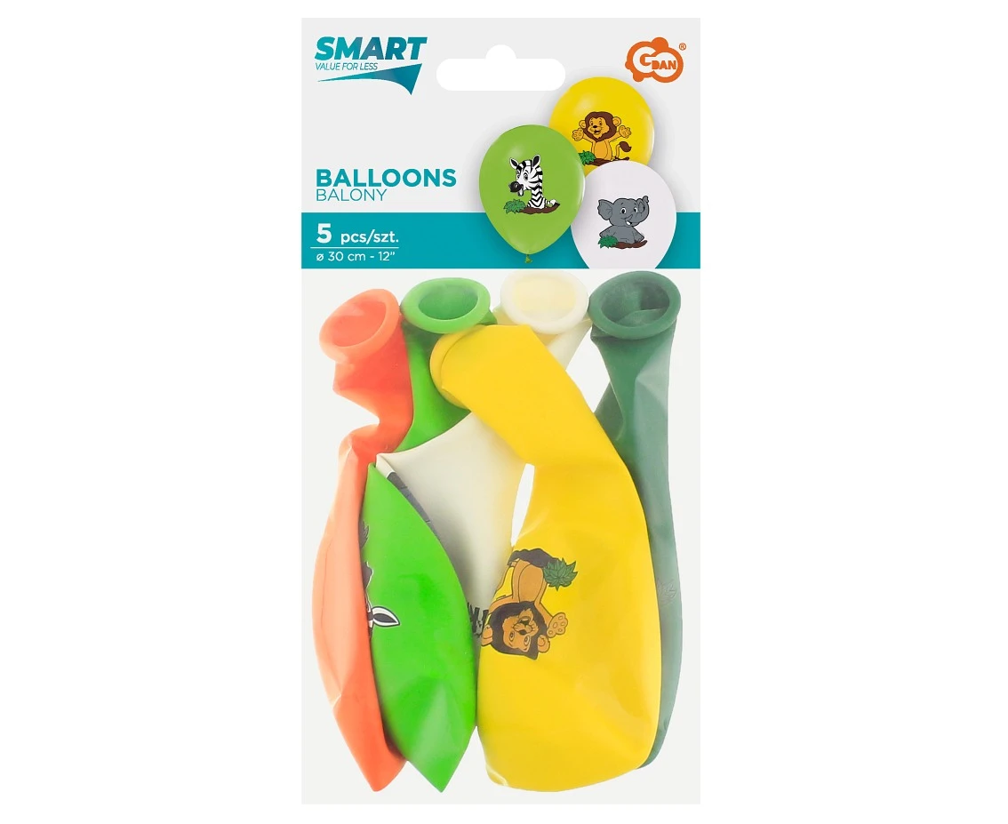 Balony Safari, 12 cali/ 5 szt.