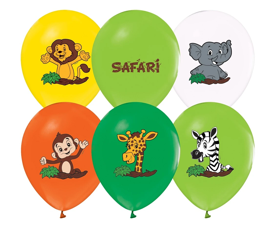 Balony Safari, 12 cali/ 5 szt.