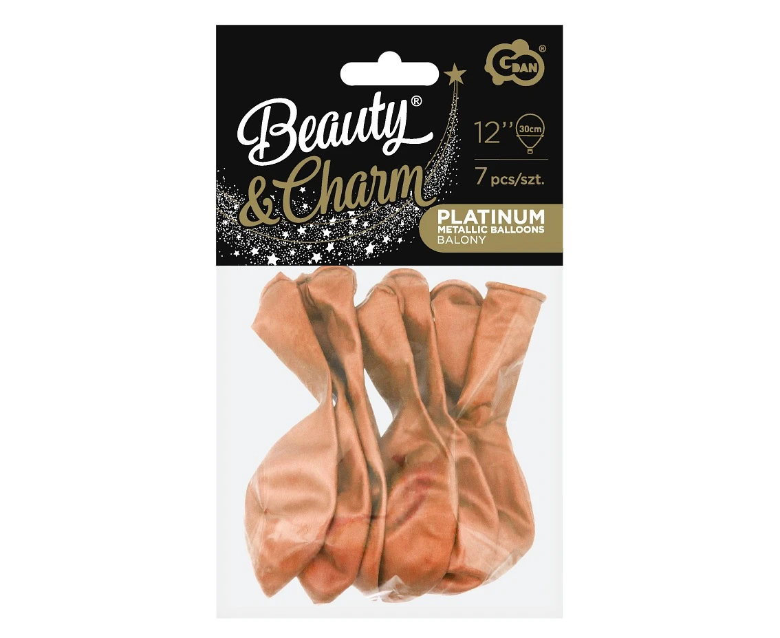 Balony B&C 12", platyna miedziane, 7szt.