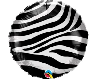 Balon foliowy 18" QL RND Zebra KK