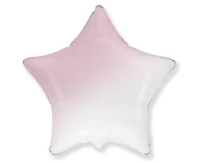 Balon foliowy 18" FX - Gwiazda (gradient biało-różowy), niepakowany