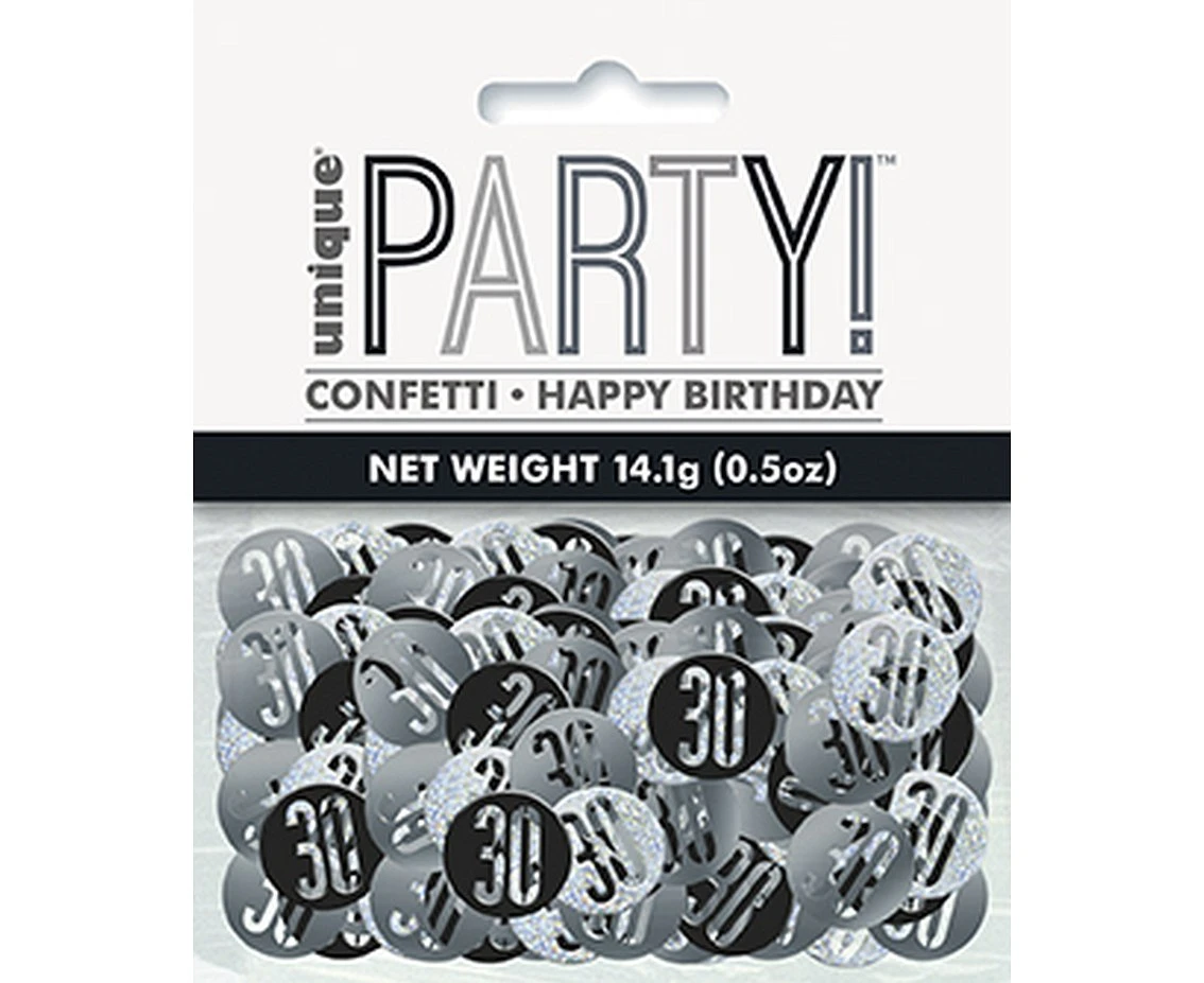 Konfetti Glitz 30, czarno-srebrny miks, 14,1 g