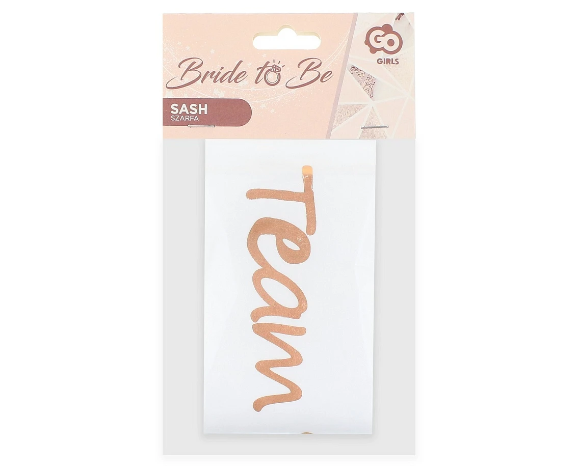 Szarfa GoGirls, Team bride, różowo-złota