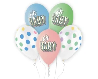 Balony Gemar 13", pastel premium hel oh baby, 5szt. KK