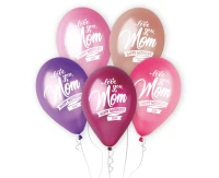 Balony Gemar 13", premium hel mother’s day, metalik, 5szt. KK