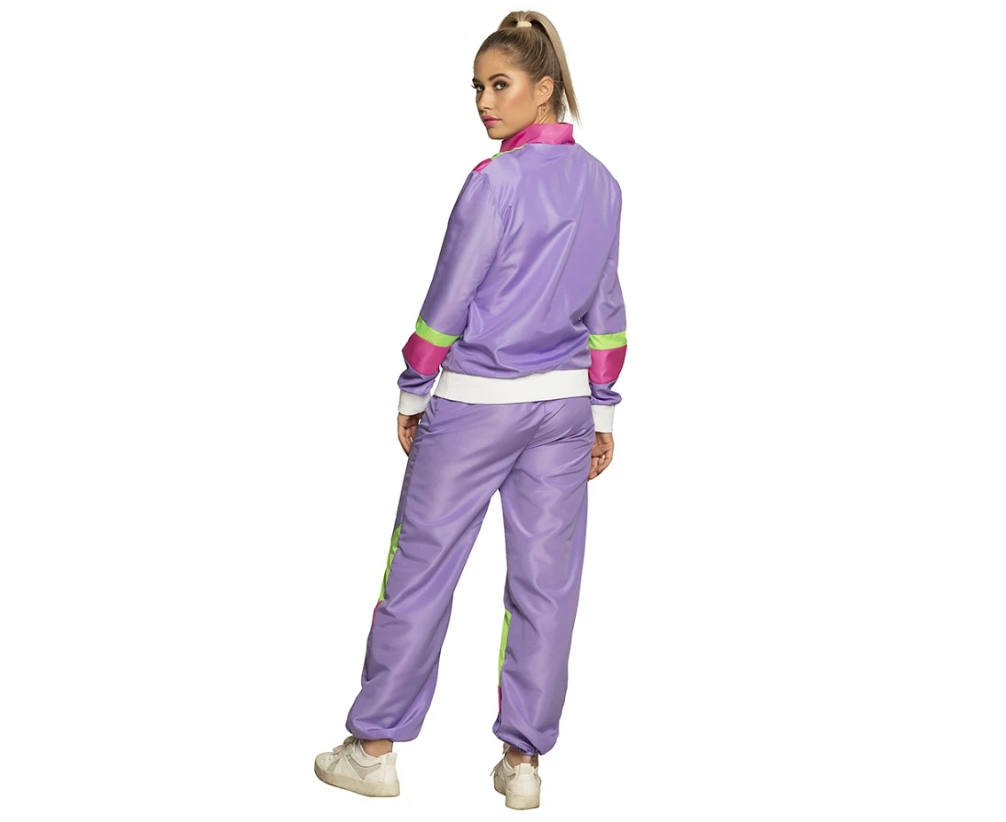 Dres damski neonowy lawendowy Retro, rozm. M