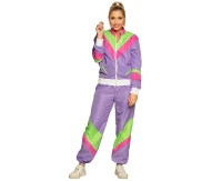 Dres damski neonowy lawendowy Retro, rozm. M