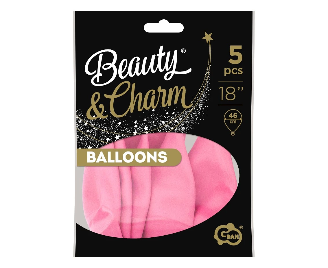 Balony B&C 18", pastel różowe, 5szt.