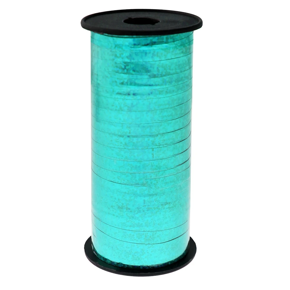 Tasiemka/wstążka holograficzna turkusowa, 100y (92 m) KK