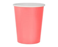 Kubeczki pap. jednokolorowe różowe, 250ml/14 szt. KK