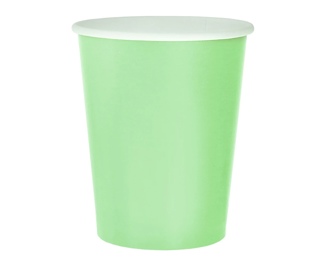 Kubeczki pap. jednokolorowe miętowe, 250ml/14 szt. KK