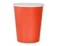 Kubeczki pap. jednokolorowe czerwone, 250ml/14 szt. KK