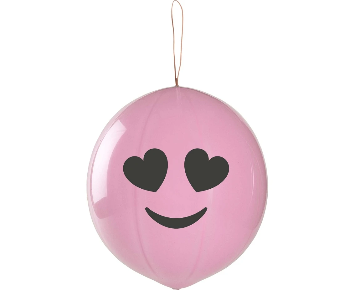 Balony Gemar", pastel uśmiechy, różowe, 50szt. KK