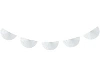 Girlanda papierowa W&C Wachlarze, biała, 300 cm, wachlarz 20 cm KK