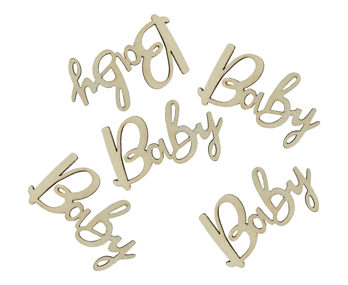 Konfetti drewniane Baby, 6x3 cm, 18 szt.KK
