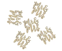Konfetti drewniane Mr i Mrs, 4x4 cm KK