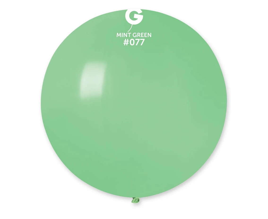Balony Gemar, pastel kula 0.75m zielona miętowa macaron, 1szt.
