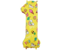 Balon foliowy Cyfra 1, obrazki, 78 cm KK