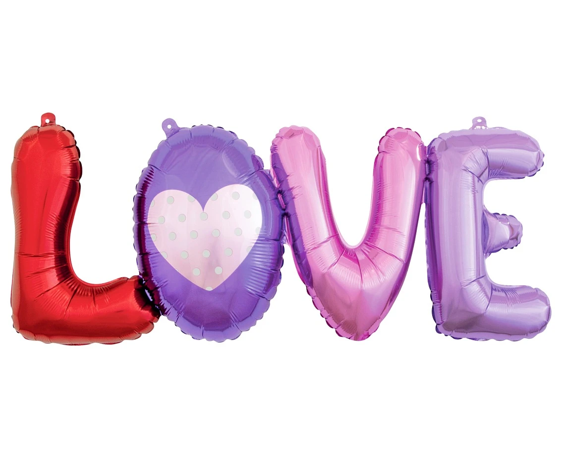 Balon foliowy Litery LOVE, 74x29 cm KK