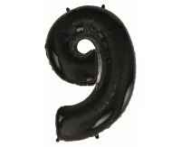 Balon foliowy B&C Cyfra 9 czarna, 92 cm AA