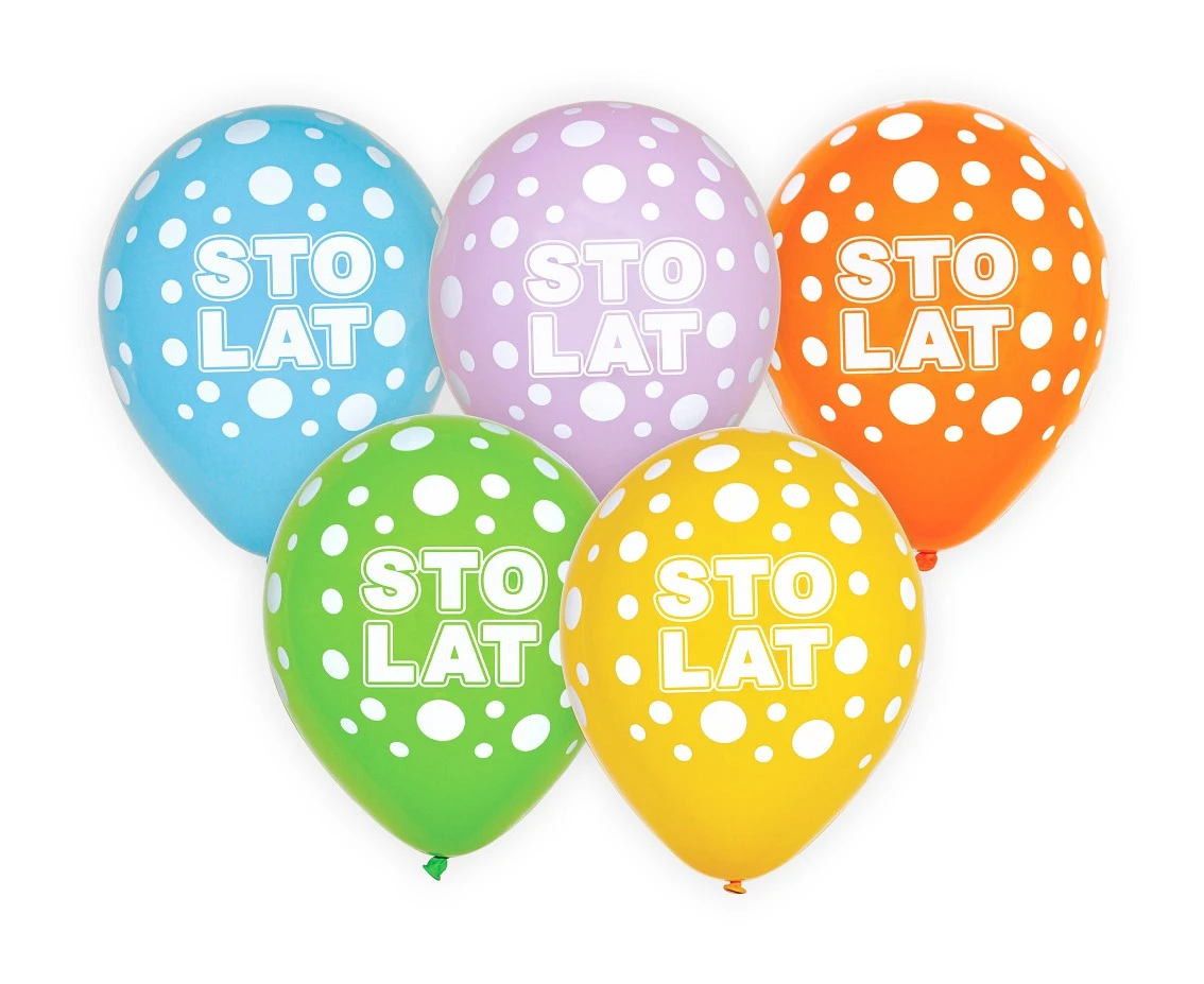 Balony Sto Lat, 12 cali/ 5 szt.