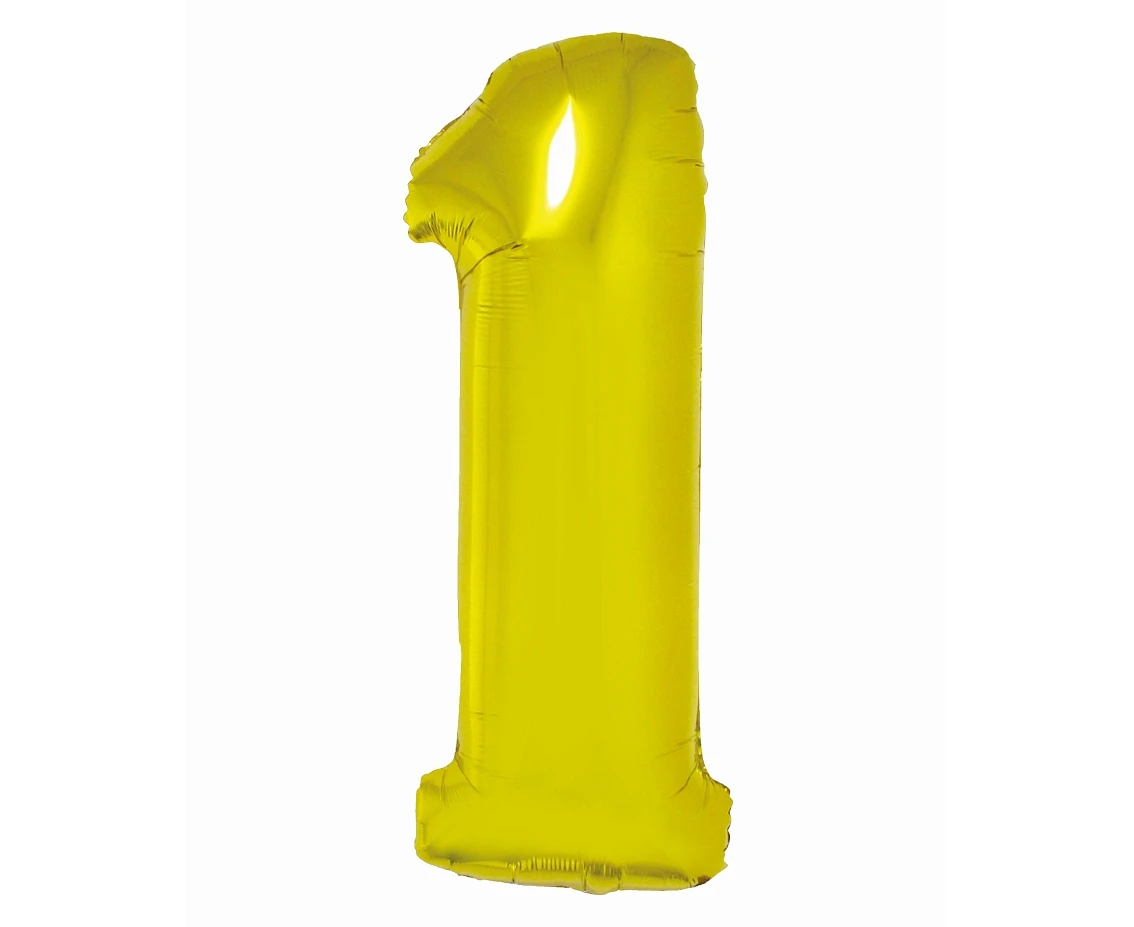 Balon foliowy Smart, Cyfra 1, złota, 76 cm AA