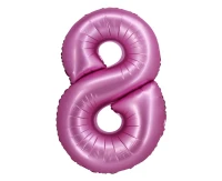 Balon foliowy B&C, Cyfra 8, satynowa różowa, 76 cm KK