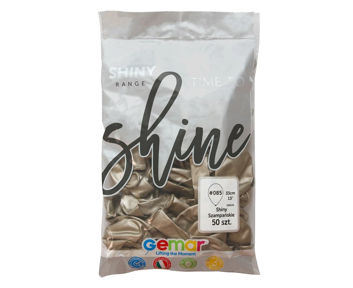 Balony Gemar 13", shiny prosecco, 50szt.