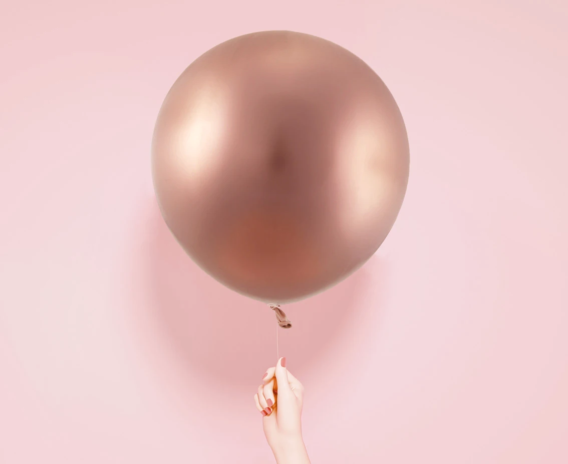 Balony B&C 24", platyna różowo-złote, 1szt.