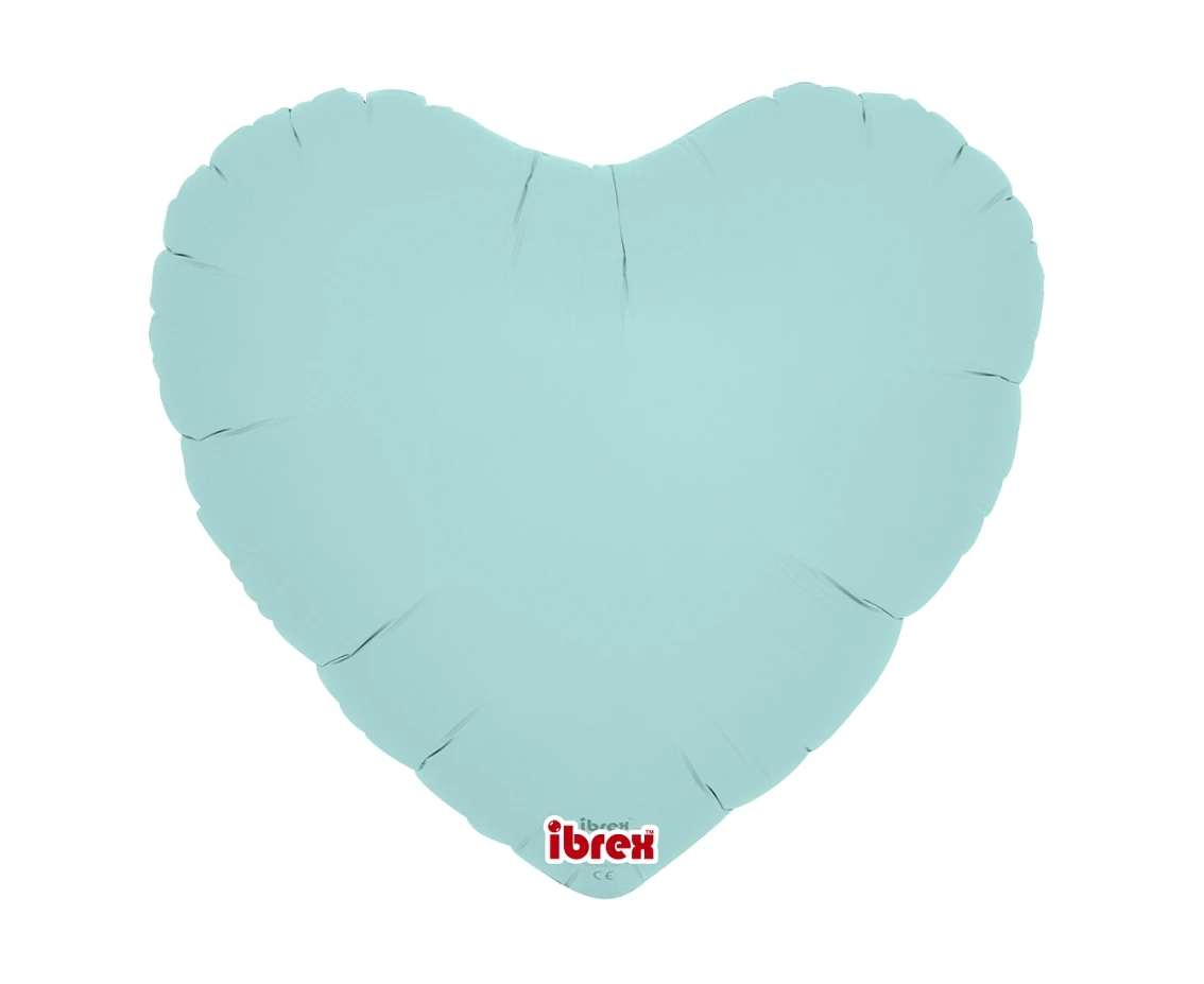 Balon Ibrex Hel, serce 14", Pastel Blue, 5 szt.