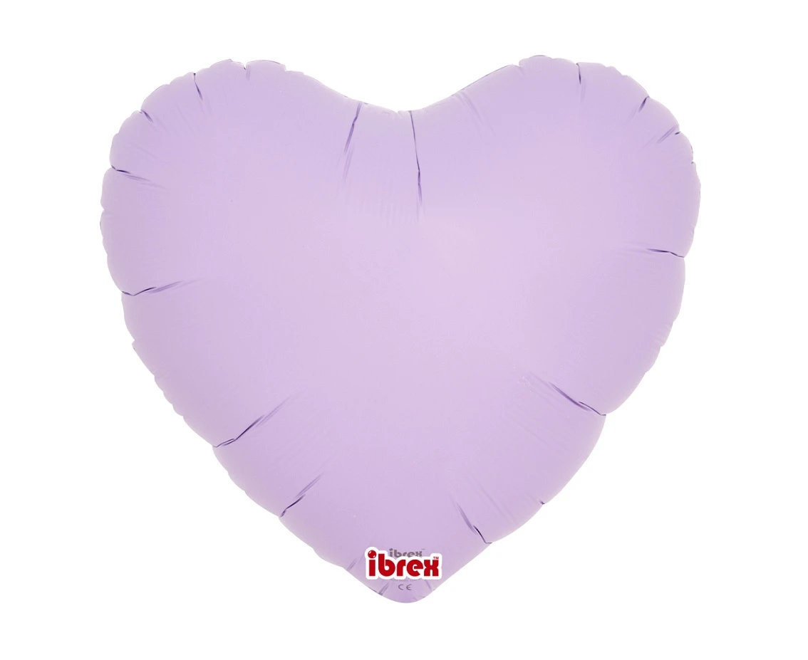 Balon Ibrex Hel, serce 14", Pastel Lavender, 5 szt.