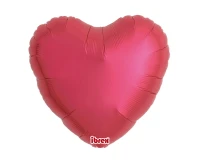 Balon Ibrex Hel, serce 14", Metallic Red, 5 szt.