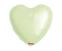 Balon Ibrex Hel, serce 14", Metallic Ivory, 5 szt.