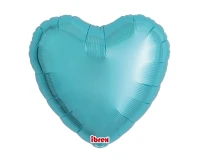 Balon Ibrex Hel, serce 18", Metallic Light Blue, 5 szt.