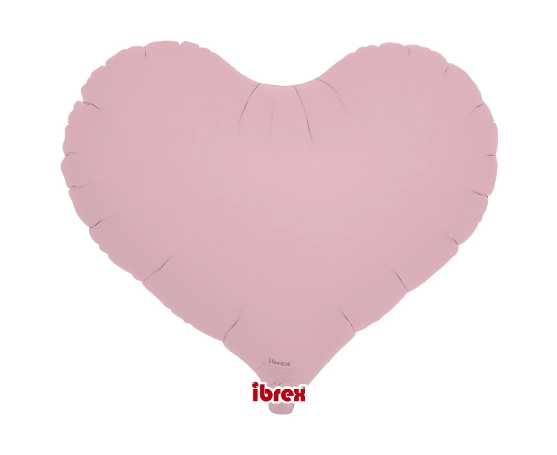 Balon Ibrex Hel, serce Jelly 14", Pastel Pink, 5 szt.