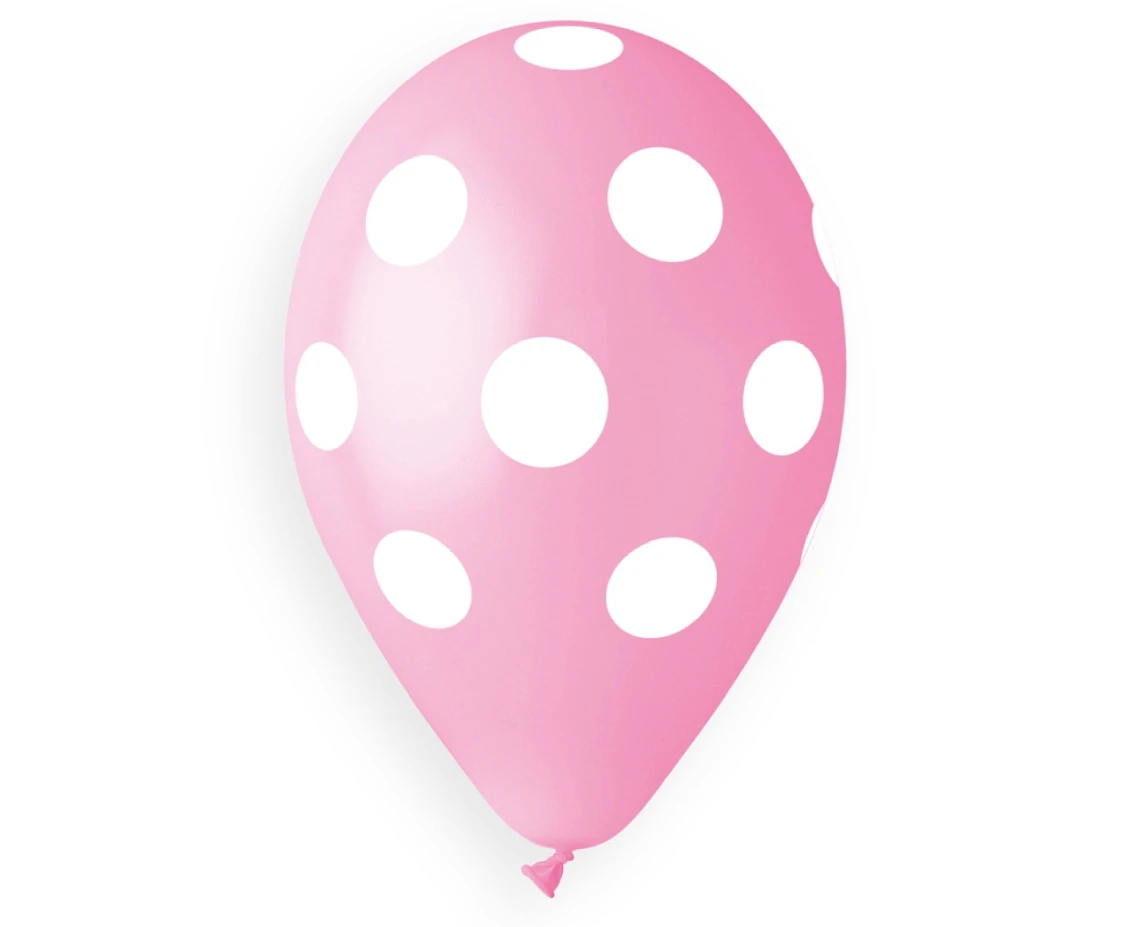 Balony Premium Grochy, jasnoróżowe, 12"/ 5 szt.