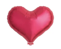 Balon Ibrex Hel, serce Jelly 18", Metallic Red, 5 szt.