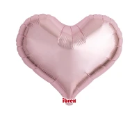 Balon Ibrex Hel, serce Jelly 18", Metallic Light Pink, 5 szt.