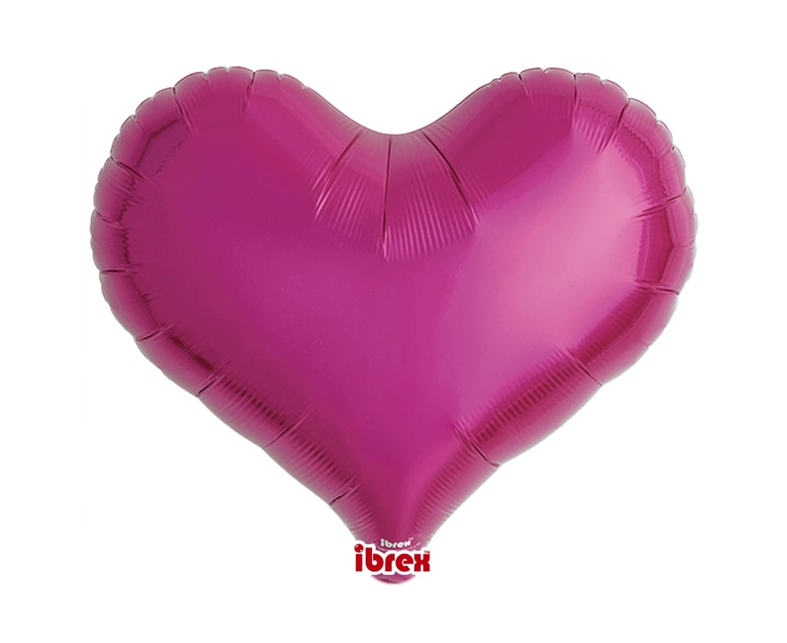 Balon Ibrex Hel, serce Jelly 18", Metallic Magenta, 5 szt.