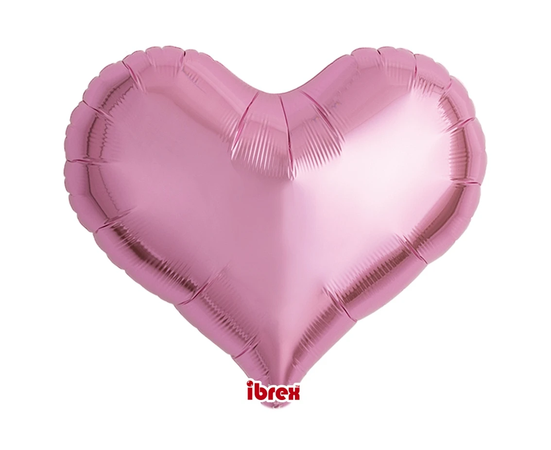 Balon Ibrex Hel, serce Jelly 18", Metallic Pink, 5 szt.