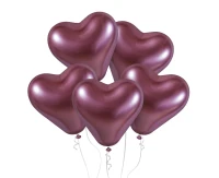 Balony Gemar 12", CRB shiny serca różowe, 25szt. KK
