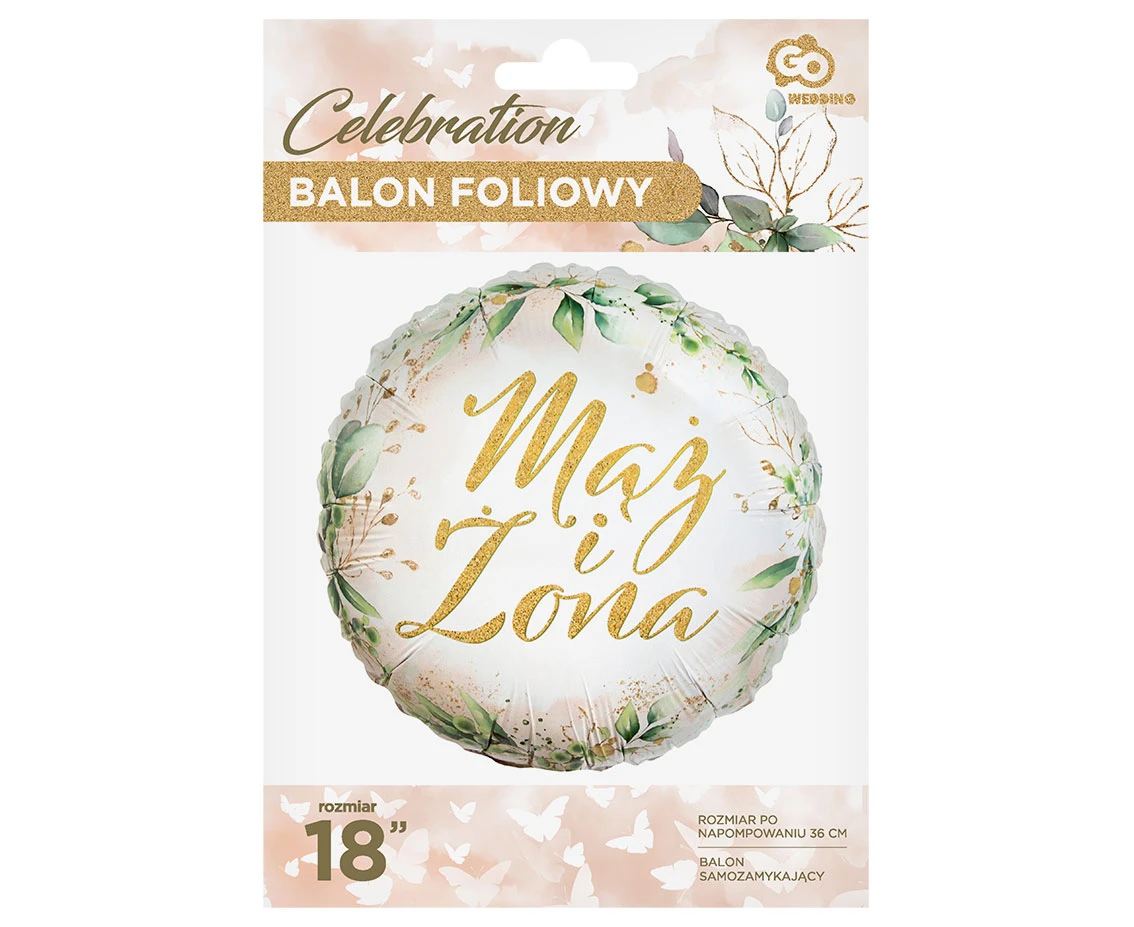 Balon foliowy Mąż i Żona, 18" AA