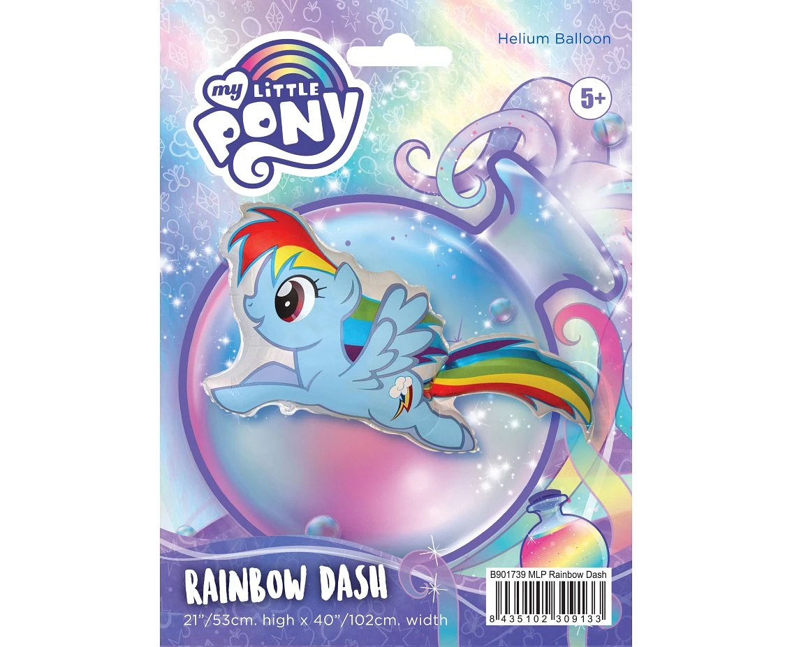 Balon foliowy 24" FX - Kucyki My Little Pony: Rainbow Dash, pakowany KK