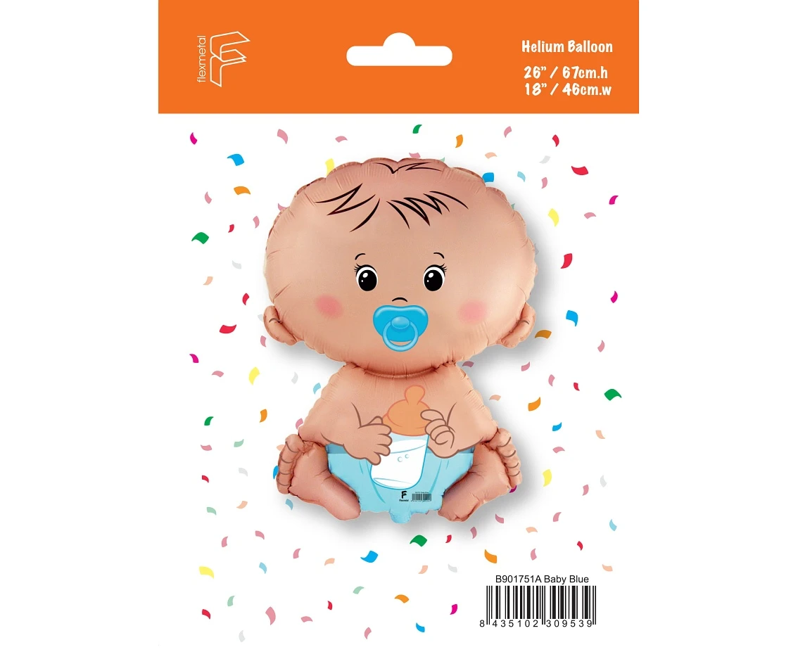 Balon foliowy 24" FX - "Bobas Chłopiec", pakowany KK