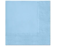 Serwetki gładkie jednokolorowe Azzurro 33x33 cm / 20 szt.
