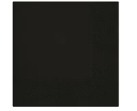 Serwetki gładkie jednokolorowe Black 33x33 cm / 20 szt.
