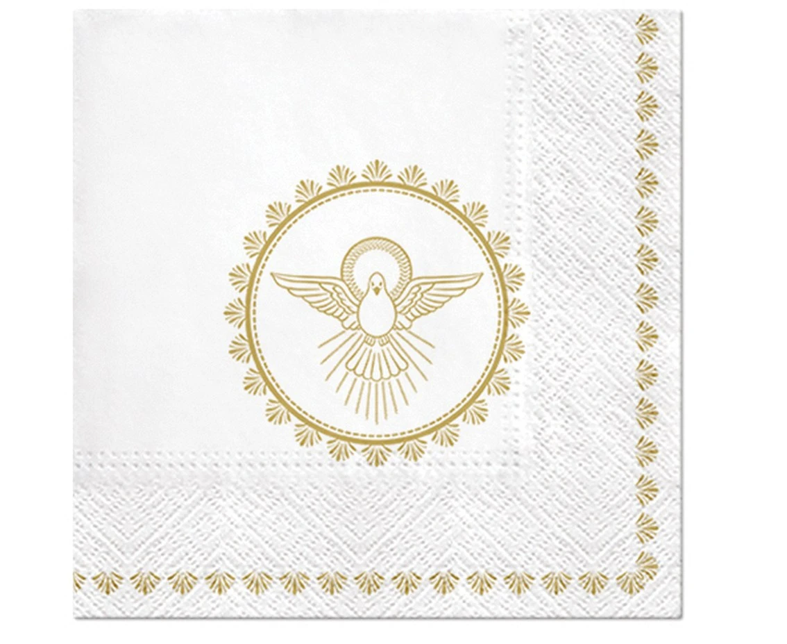 Serwetki wzorzyste Christening Dove 33x33 cm / 20 szt.