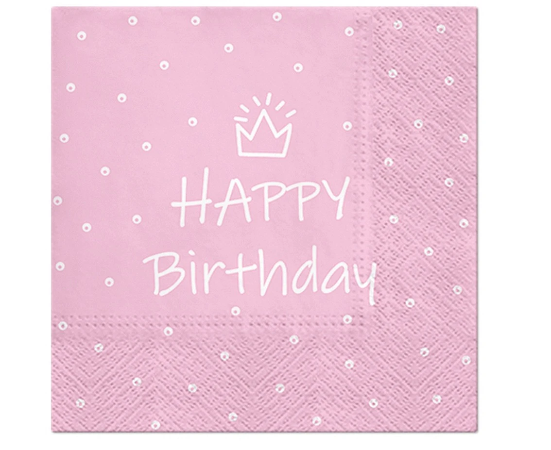 Serwetki wzorzyste Special Day (light pink) 33x33 cm / 20 szt.