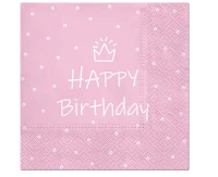 Serwetki wzorzyste Special Day (light pink) 33x33 cm / 20 szt.